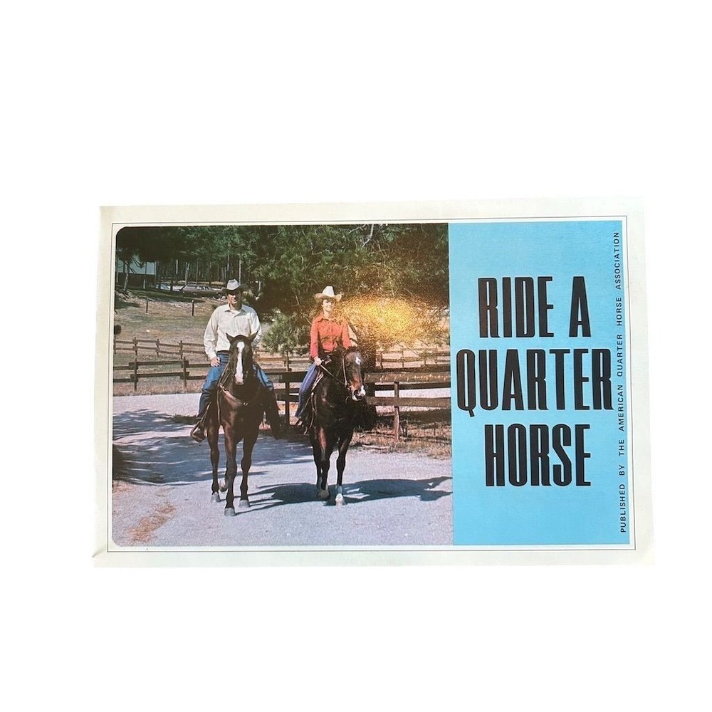 American Quarter Horse Association Ride A Quarter Horse Brochure 1970 Western